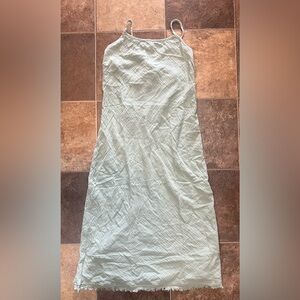 prAna Hideaways Dress Medium Saltwater Maxi Organic Cotton Fringe Hem NWT